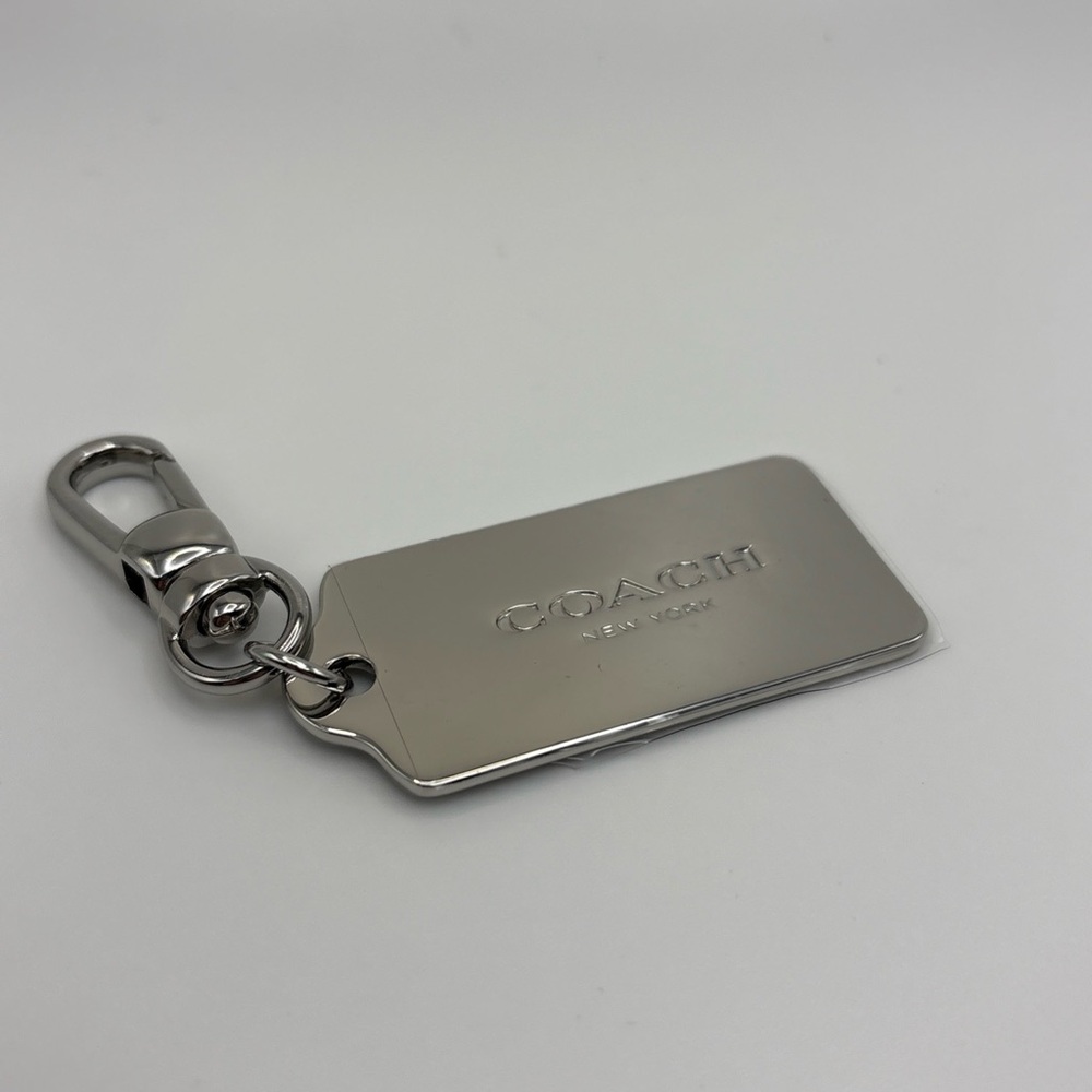 New York Coach Heavy Metal Silver Keychain